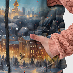 Детский жилет Ночной новогодний город, цвет: 3D-черный — фото 2