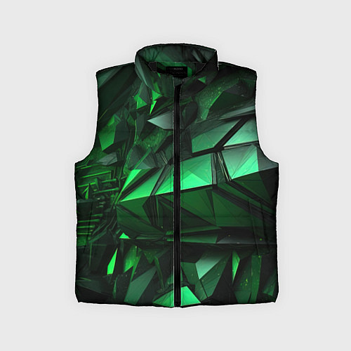 Детский жилет Green abstract / 3D-Черный – фото 1