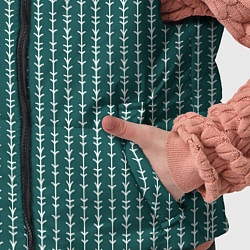 Детский жилет Зелёно-морской в полоску, цвет: 3D-черный — фото 2