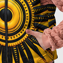 Детский жилет Желто-черный узор в африканском стиле, цвет: 3D-красный — фото 2