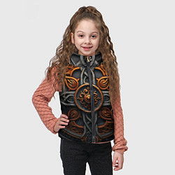 Детский жилет Орнамент в викингском стиле, цвет: 3D-светло-серый — фото 2