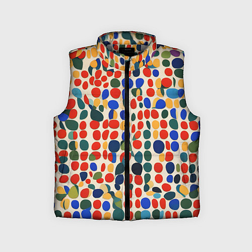 Детский жилет Цветные зёрна / 3D-Светло-серый – фото 1