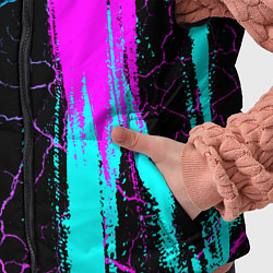 Детский жилет Василиса и неоновый герб России по-вертикали, цвет: 3D-черный — фото 2