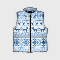 Детский жилет Blue sweater with reindeer