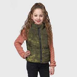 Детский жилет Абстракция - khaki background, цвет: 3D-черный — фото 2