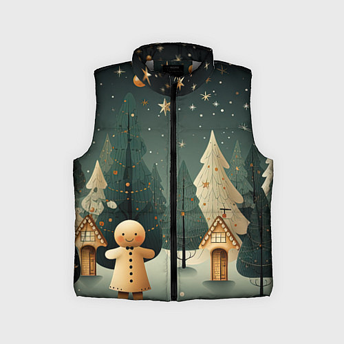Детский жилет Снежный городок с горками / 3D-Светло-серый – фото 1