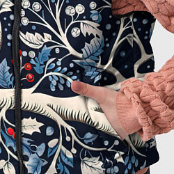 Детский жилет Новогодние снегири на ветках, цвет: 3D-светло-серый — фото 2