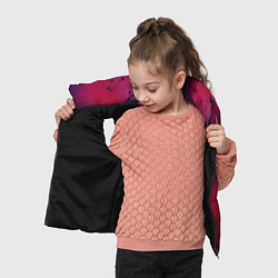 Детский жилет Акварельные брызги в розовом, цвет: 3D-черный — фото 2