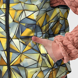 Детский жилет Маленькие золотые треугольники, цвет: 3D-черный — фото 2