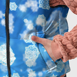 Детский жилет Декоративные снежинки на синем, цвет: 3D-черный — фото 2