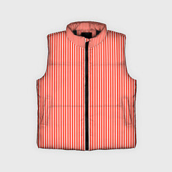 Детский жилет Красно-белая вертикальная полоса