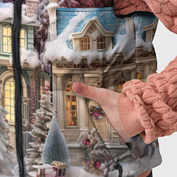 Детский жилет Новогодний объемный городок, цвет: 3D-черный — фото 2