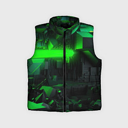 Детский жилет Симметрия зеленых теней
