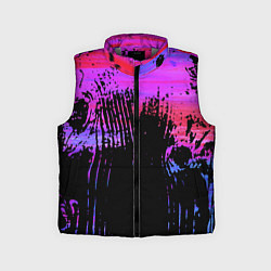 Детский жилет Розово синий сочный гранж