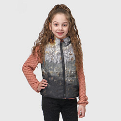 Детский жилет Коррозия металла гранж текстура, цвет: 3D-светло-серый — фото 2