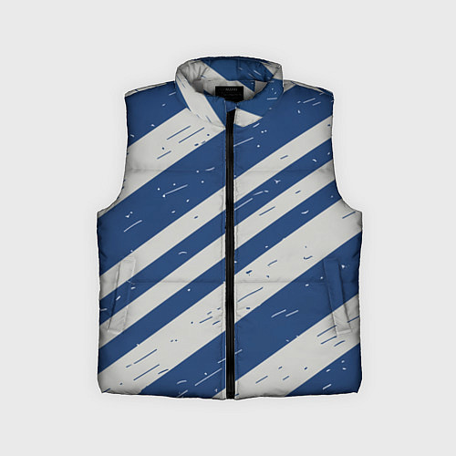Детский жилет Сине-белый шик / 3D-Светло-серый – фото 1