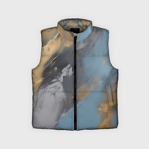 Детский жилет Мазки краски - нейросеть / 3D-Светло-серый – фото 1
