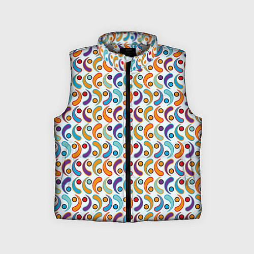 Детский жилет Паттерн из симметричных фигур / 3D-Светло-серый – фото 1