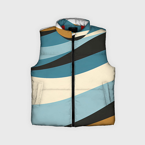 Детский жилет Полосы ретро цветов / 3D-Красный – фото 1