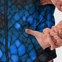 Детский жилет Синий трескающийся камень, цвет: 3D-светло-серый — фото 2