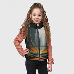 Детский жилет Природа на загадочной планете, цвет: 3D-черный — фото 2