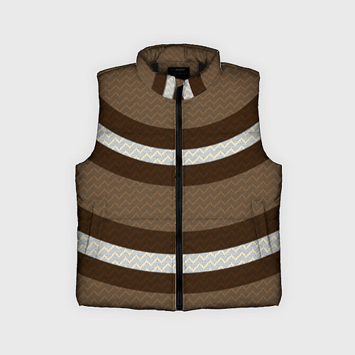 Детский жилет Текстура с коричневыми дугами / 3D-Черный – фото 1