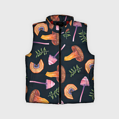 Детский жилет Goblincore - болотные грибы / 3D-Красный – фото 1