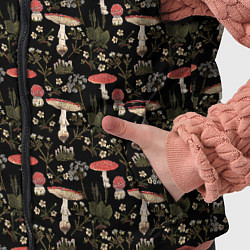 Детский жилет Goblincore - мухоморы, цвет: 3D-черный — фото 2