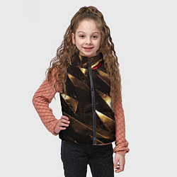 Детский жилет Золотые камни абстракт, цвет: 3D-светло-серый — фото 2