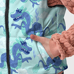 Детский жилет Узор с драконами, цвет: 3D-светло-серый — фото 2