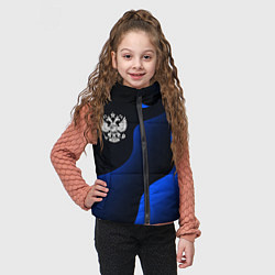 Детский жилет Герб РФ - глубокий синий, цвет: 3D-черный — фото 2