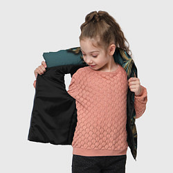 Детский жилет Герб России и бирюзовый фон, цвет: 3D-черный — фото 2