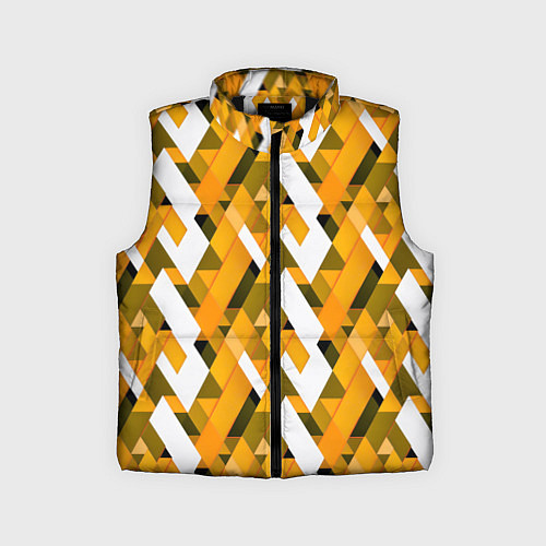 Детский жилет White and yellow shapes / 3D-Черный – фото 1
