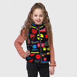 Детский жилет Все логотипы авто бренды, цвет: 3D-светло-серый — фото 2