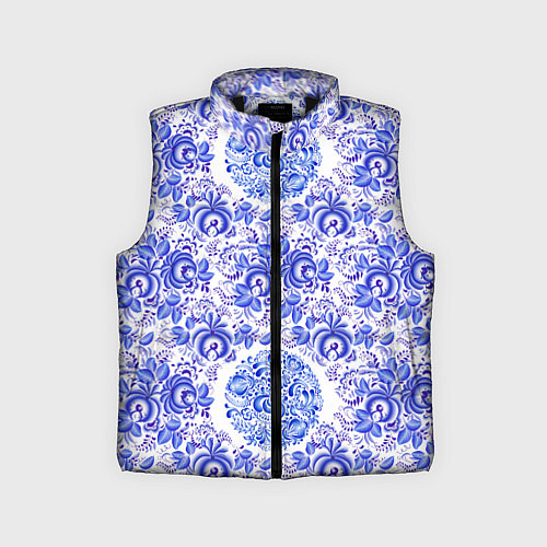 Детский жилет Новогодняя гжель роспись / 3D-Черный – фото 1