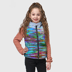 Детский жилет Синий и красный глитч, цвет: 3D-светло-серый — фото 2