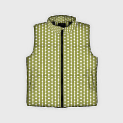 Детский жилет Тёмный оливковый кружочки