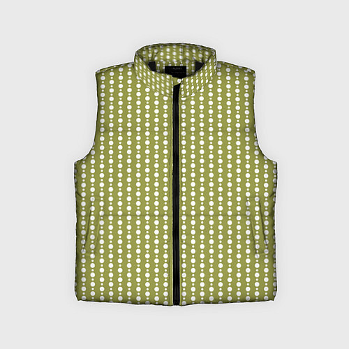 Детский жилет Тёмный оливковый кружочки / 3D-Черный – фото 1