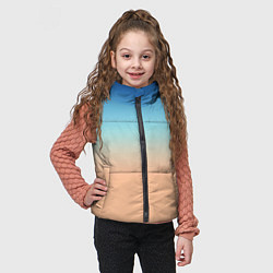 Детский жилет Сине-бежевый градиент, цвет: 3D-черный — фото 2