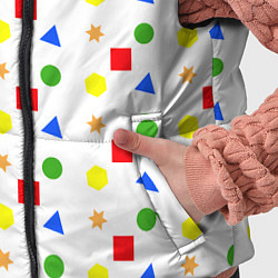 Детский жилет Разноцветные геометрические фигурки, цвет: 3D-светло-серый — фото 2