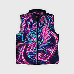 Детский жилет Neon Japanese dragon - irezumi, цвет: 3D-светло-серый