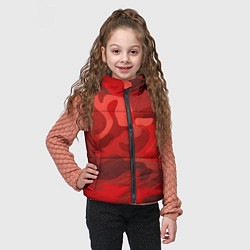 Детский жилет Красный камуфляж крупный, цвет: 3D-красный — фото 2