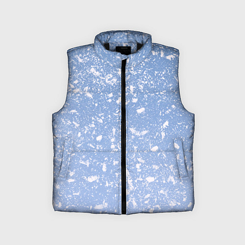 Детский жилет Белые хлопья на голубом фоне / 3D-Черный – фото 1