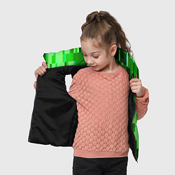 Детский жилет Зелёный глитч, цвет: 3D-черный — фото 2