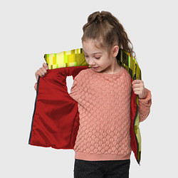 Детский жилет Жёлтый глитч, цвет: 3D-красный — фото 2