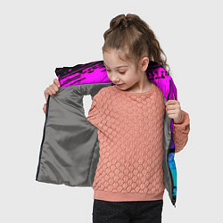 Детский жилет Маршмэллоу x бтс неоновый стиль, цвет: 3D-светло-серый — фото 2