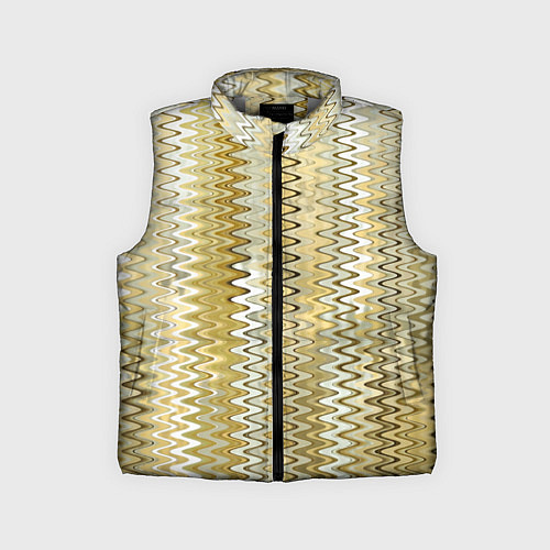Детский жилет Золотистый волнистый / 3D-Светло-серый – фото 1