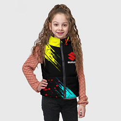 Детский жилет Suzuki краски абстрактные, цвет: 3D-черный — фото 2