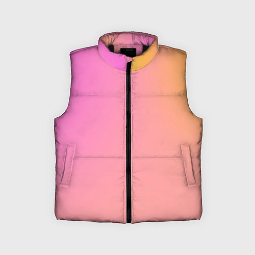 Детский жилет Розово-желтый градиент / 3D-Черный – фото 1
