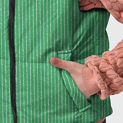 Детский жилет Нефритовый зелёный в полоску, цвет: 3D-светло-серый — фото 2
